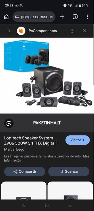 Sistema de altavoces Logitech Z906 500W