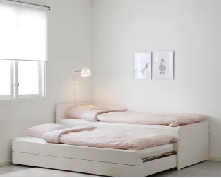 Cama nido blanca con cajones