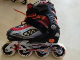 Patines en línea talla 31-34 + funda + coderas y r