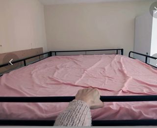 Litera matrimonial negra y café