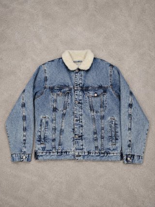Chaqueta Vaquera Sherpa Zara Azul