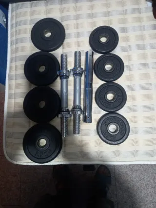 Mancuernas 20 kg con discos y barras