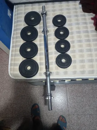 Mancuernas 20 kg con discos y barras