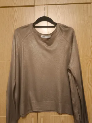 Jersey Zara punto fino dorado