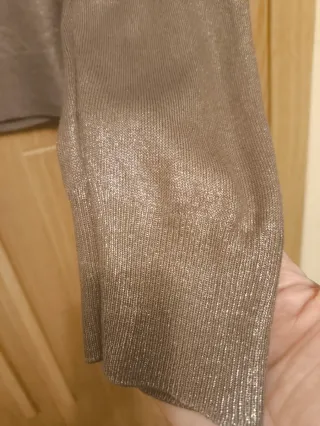 Jersey Zara punto fino dorado