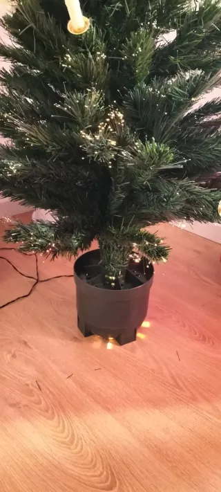 Árbol Navidad FIBRA ÓPTICA 110cm, Velas (Mágicas)