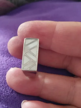 Anillo Plata Nácar Natural