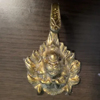 2x Colgadores Cabeza León Bronce Vintage