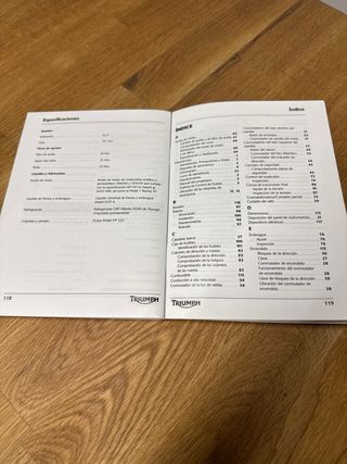 Manual Propietario Triumph Thunderbird