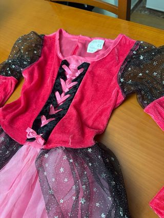 Disfraz Bruja Rosa y Negra Talla 9 años