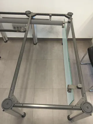 Tavolo da scrivania in vetro L