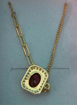 Collar Plata Granate Natural