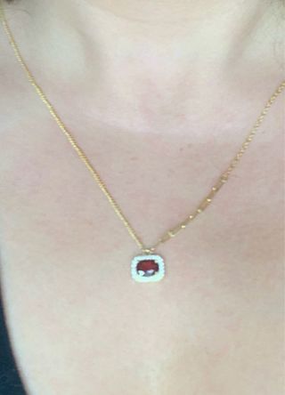 Collar Plata Granate Natural