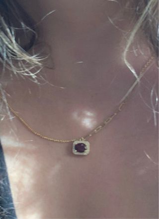 Collar Plata Granate Natural