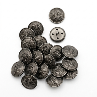 Lote 15 Botones Metálicos Estilo Militar 2 cm