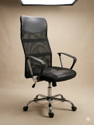 Silla de oficina ergonómica negra