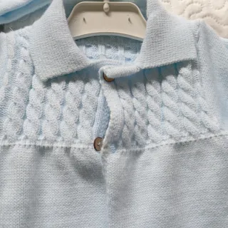 Rebeca y gorro bebé azul