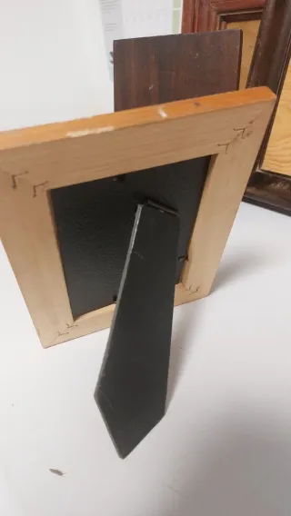 Lotto di 5 vecchie cornici in legno