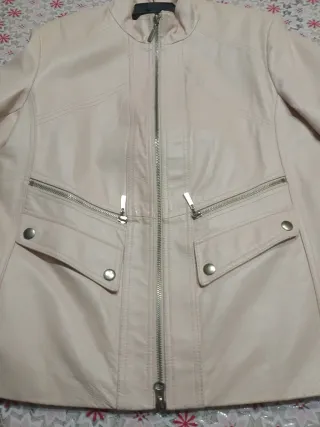 Giacca in pelle donna rosa