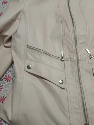 Giacca in pelle donna rosa