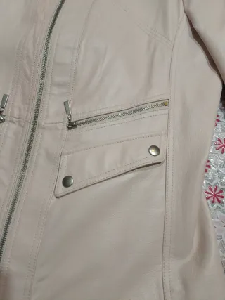 Giacca in pelle donna rosa