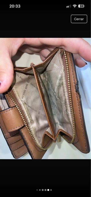 Cartera Michael Kors Beige y Blanca