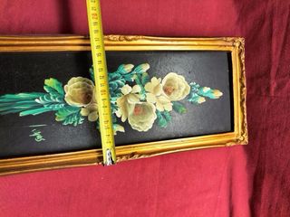 Pintura floral vintage em platex