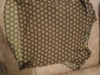 Camisa blusa manga corta tonos marrones