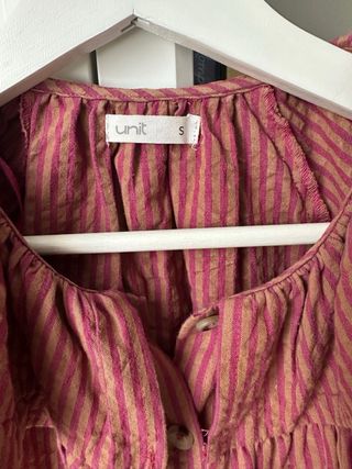 Blusa Unit rayas rosa y beige talla S