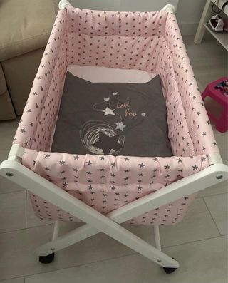 Minicuna estrellas rosa