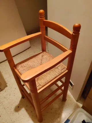 Silla alta madera niños trona