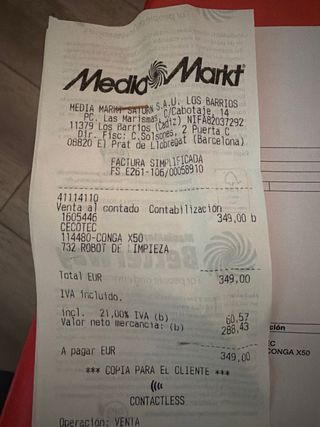 Robot Cecotec Conga X50