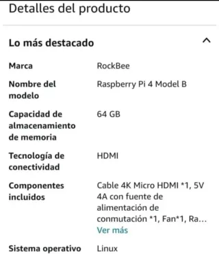 RockBee Raspberry Pi 4 Model B 8GB 64G starter kit