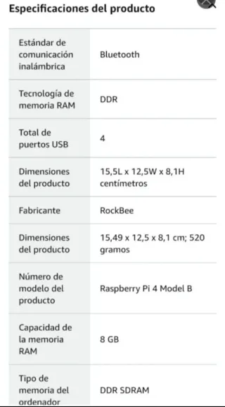 RockBee Raspberry Pi 4 Model B 8GB 64G starter kit