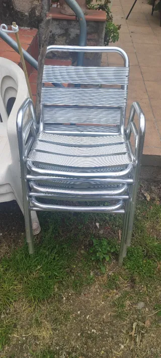 Sillas de aluminio apilables exterior