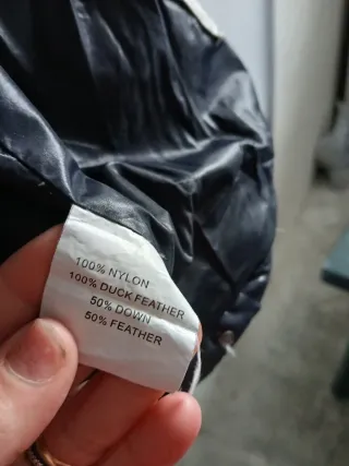 Piumino uomo XL piuma d'oca blu