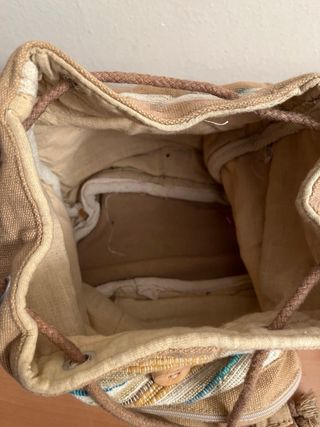 Mini mochila hippie rayas multicolor