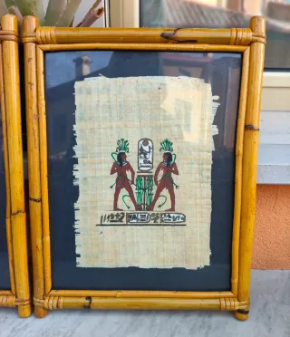 Coppia Quadri Egizi su Papiro