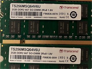 16 x 2GB DDR2 667 SO-DIMM Transcend