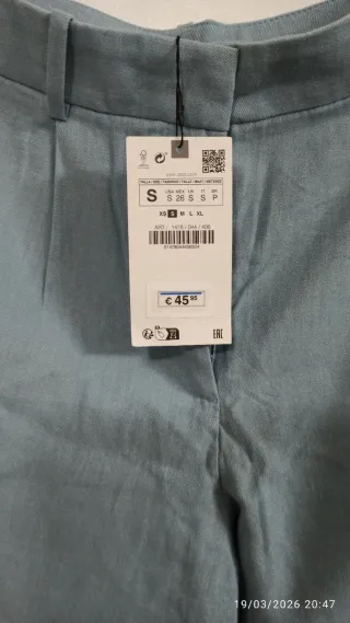 Pantaloni Zara caviglia blu