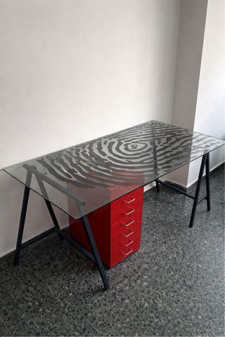Escritorio Cristal Ikea Diseño Huella