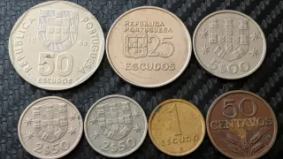 LOTE MONEDAS PORTUGAL ESCUDOS Y CENTAVOS.