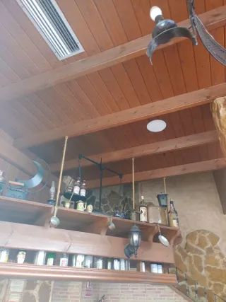 2 lamparas techo forja antiguas