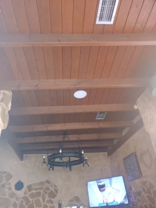 2 lamparas techo forja antiguas