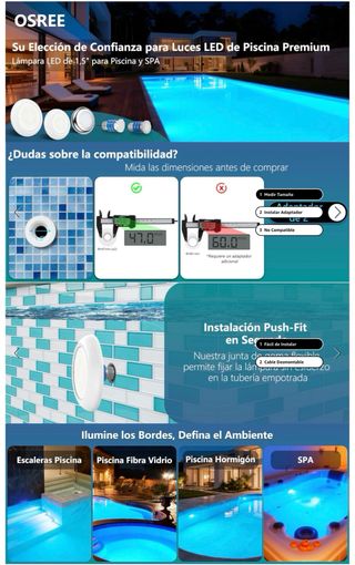 NUEVO! Foco LED Piscina Rosca 1,5 12W