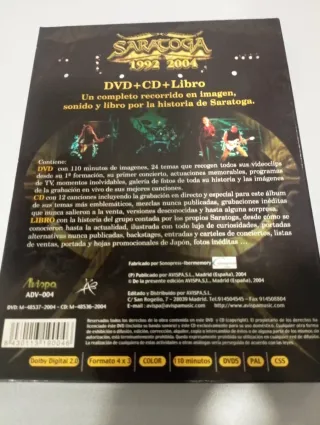 Saratoga DVD + CD + Libro 1992-2004