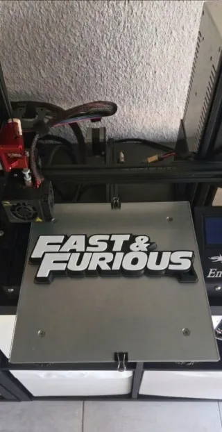 Logo Fast & Furious Impreso 3D