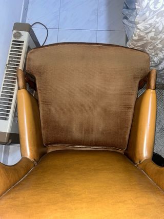 Butaca Vintage Cuero Marrón