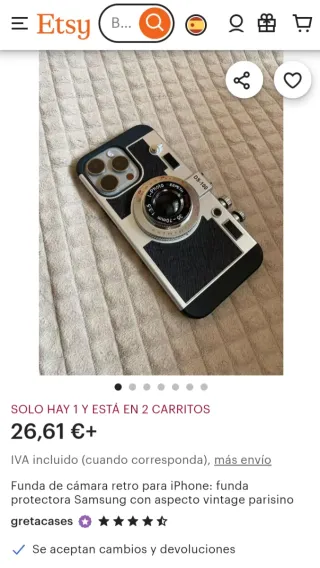 Funda Móvil Samsung Diseño Cámara Vintage