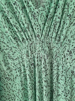 Vestido verde estampado Mango